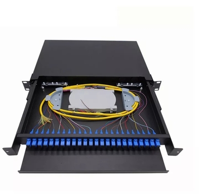 Холоднопрокатная плита 1U 24 порта SC SX FTTH оптоволоконная панель для 19 дюймовой скальной установки