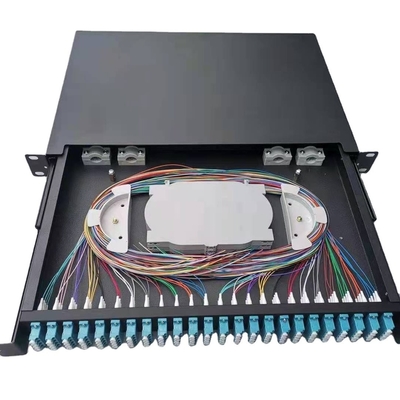 Холоднопрокатная плита 1U 24 порта SC SX FTTH оптоволоконная панель для 19 дюймовой скальной установки