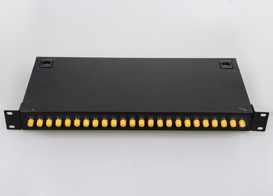 PLC Splitter 1U 19&quot; 24 порта SC/APC 1 24 Волоконно-оптический разделитель для беспроводной сети LAN