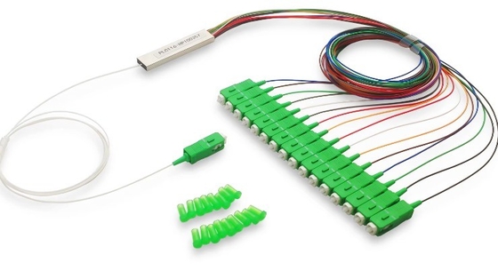 FTTH Micro Steel Tube Type 1x16 SC APC Fiber Optic Plc Splitter для FAT и FTD