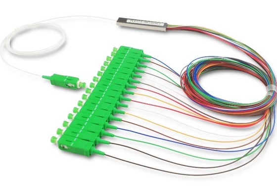 FTTH Micro Steel Tube Type 1x16 SC APC Fiber Optic Plc Splitter для FAT и FTD